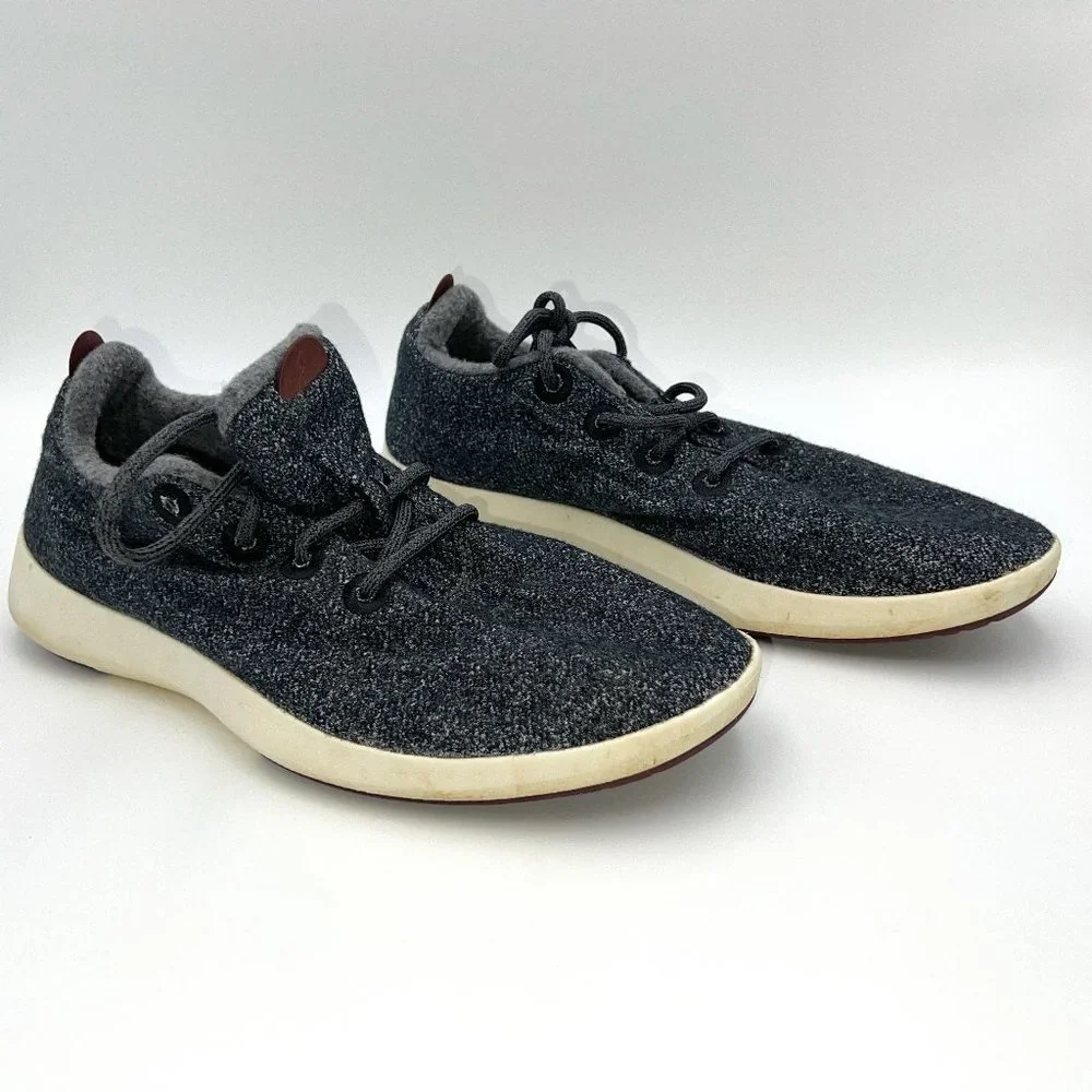 Allbirds Mizzle Men’s Wool Runners Grey‎ Reinforced Sole Size 14